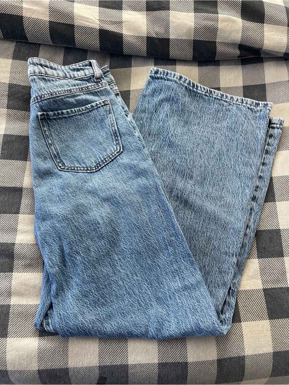 REWASH Super High Rise Wide Leg Jeans Women’s Size 3/26 Light Wash Denim